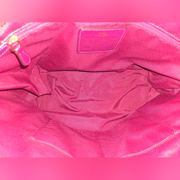 Coach Magenta Leather Tote Bag - Picture 10 of 15